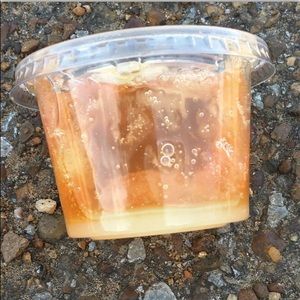 Bath sugerscrubs: Orange cream.